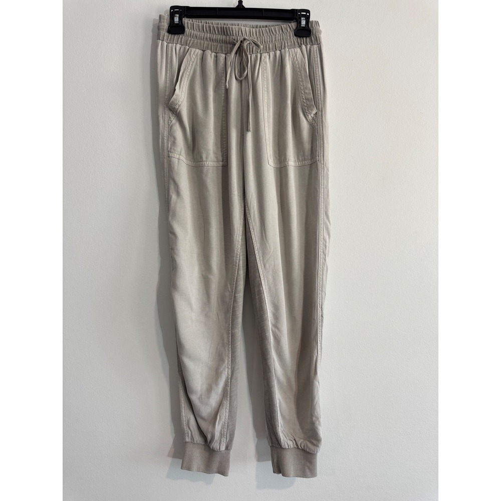 Splendid Drawstring Jogger Pants Womens XS Grey‎ Elastic Waist Patch Pockets